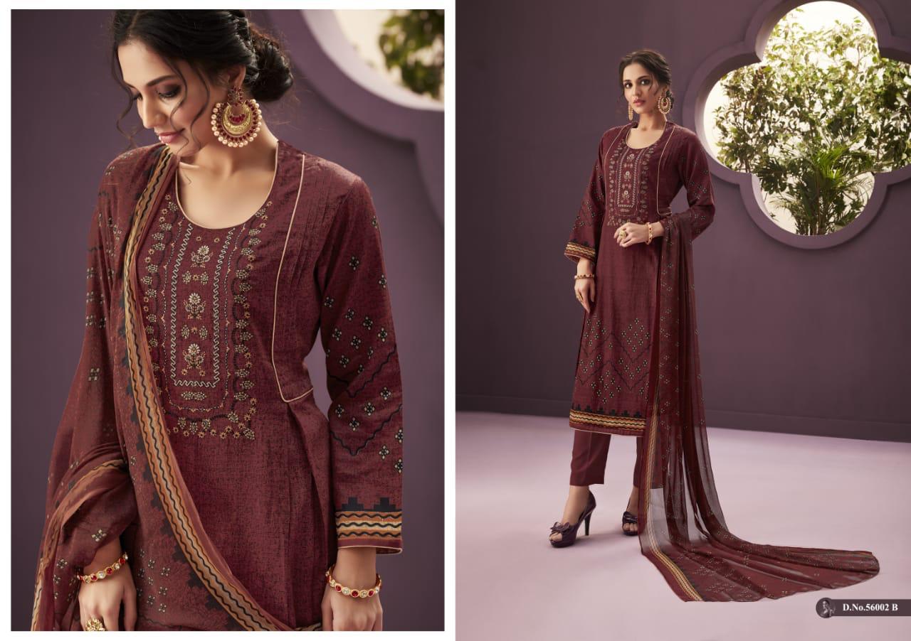 Nargis By Kapil Fab 56001-a To 56004-b Series Beautiful Suits Stylish Fancy Colorful Casual Wear & Ethnic Wear Collection Pure Cotton Jam Print Embroidery Dresses At Wholesale Price