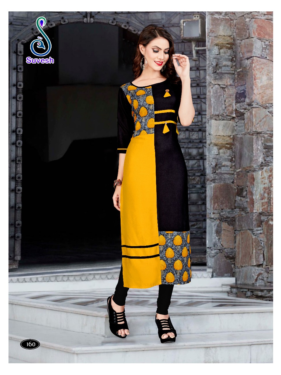 Natasha Vol-11 By Suvesh 155 To 162 Series Beautiful Stylish Fancy Colorful Casual Wear & Ethnic Wear Heavy Rayon Printed Kurtis At Wholesale Price