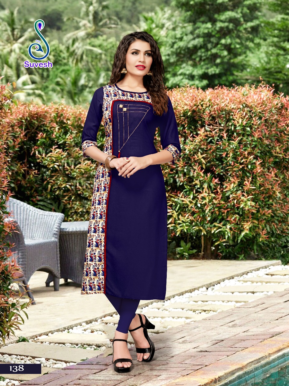 Natasha Vol-7 By Suvesh 131 To 138 Series Beautiful Stylish Fancy Colorful Casual Wear & Ethnic Wear Collection Heavy Rayon Printed Kurtis At Wholesale Price