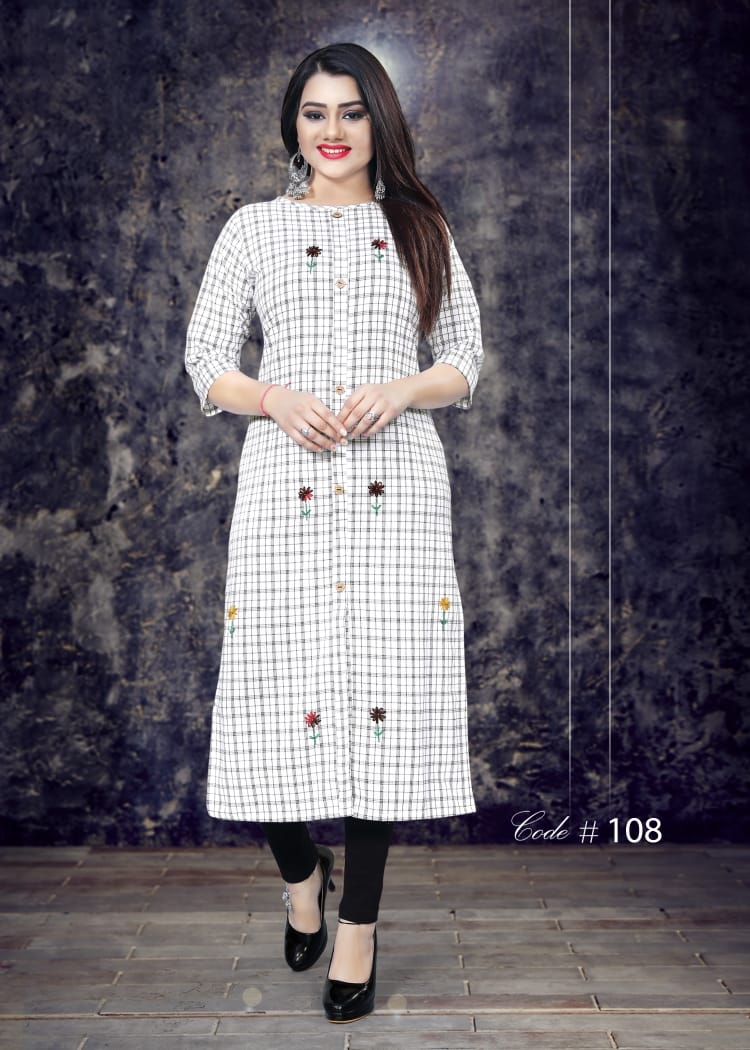 Navika By Sweta 101 To 110 Series Beautiful Stylish Fancy Colorful Casual Wear & Ethnic Wear & Ready To Wear Heavy Cotton Printed Kurtis At Wholesale Price