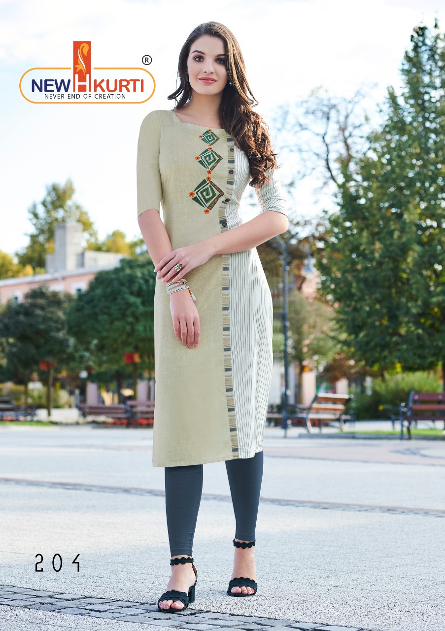 Navika By Neha Fashion 201 To 206 Series Beautiful Stylish Fancy Colorful Casual Wear & Ethnic Wear & Ready To Wear Rayon Printed Kurtis At Wholesale Price