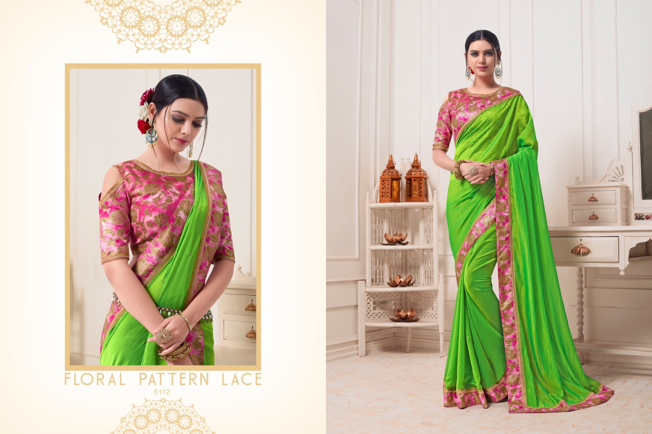 Navnya By Aasvaa 5111 To 5116 Series Indian Traditional Wear Collection Beautiful Stylish Fancy Colorful Party Wear & Occasional Wear Chiffon/ Silk Sarees At Wholesale Price