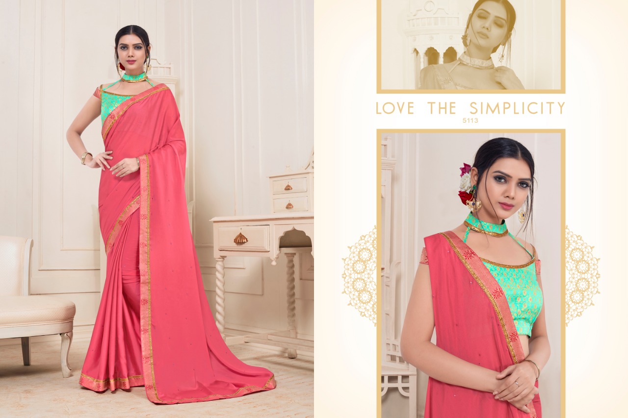 Navnya By Aasvaa 5111 To 5116 Series Indian Traditional Wear Collection Beautiful Stylish Fancy Colorful Party Wear & Occasional Wear Chiffon/ Silk Sarees At Wholesale Price