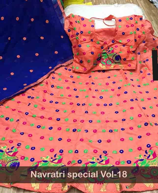 Navratri Special Vol-18 By Fashid Wholesale 1801 To 1805 Series Designer Beautiful Navratri Collection Occasional Wear & Party Wear Pure Bangalori Silk Lehengas At Wholesale Price