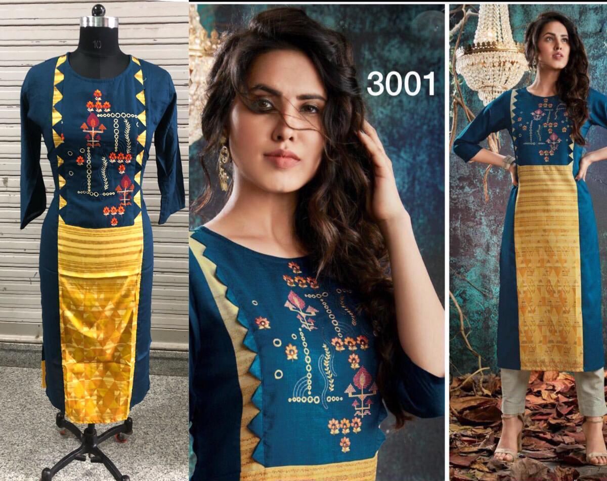 NAVRATRI SPECIAL 💥 Georgette Bandhini Frill Kurti With Neck Embroidery @  69DHS (Free Delivery on purchase of any 3 or more offer items)… | Instagram