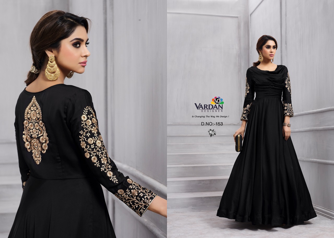 Navya Vol-6 By Vardan Designer 151 To 158 Series Designer Bridal Wear Collection Beautiful Stylish Fancy Colorful Party Wear & Occasional Wear Tafeta Silk Dresses At Wholesale Price