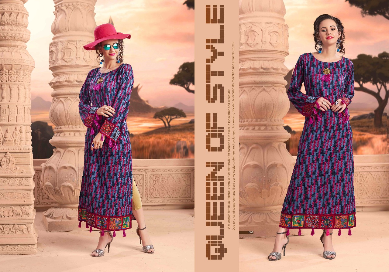 Navya By Vardhita 1001 To 1007 Series Designer Beautiful Fancy Colorful Stylish Party Wear & Ethnic Wear Rayon Printed Kurtis At Wholesale Price