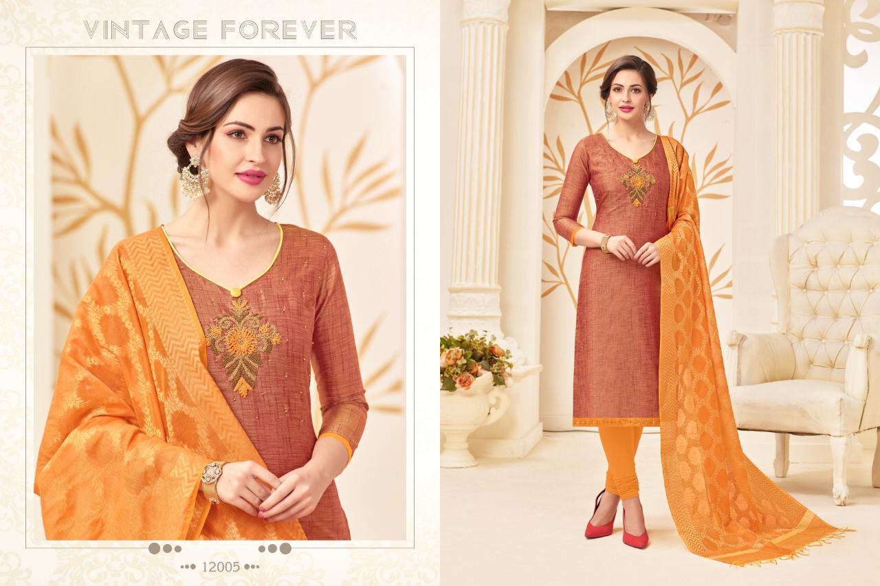 Naysa Vol-4 By Assian Art 12001 To 12012 Series Beautiful Stylish Fancy Colorful Casual Wear & Ethnic Wear Pure Banarasi Embroidered Dresses At Wholesale Price
