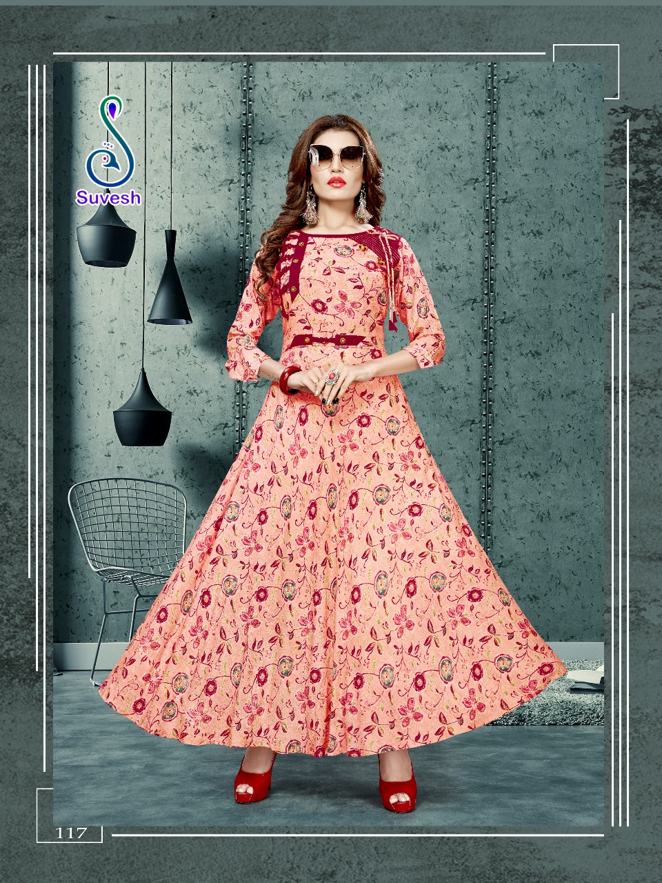 Nazakat Vol-3 By Suvesh 115 To 121 Series Beautiful Stylish Fancy Colorful Casual Wear & Ethnic Wear & Ready To Wear Heavy Rayon Printed Kurtis At Wholesale Price