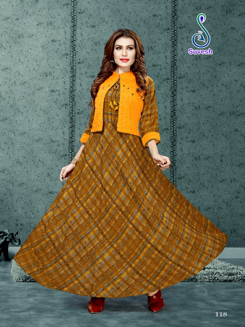 Nazakat Vol-3 By Suvesh 115 To 121 Series Beautiful Stylish Fancy Colorful Casual Wear & Ethnic Wear & Ready To Wear Heavy Rayon Printed Kurtis At Wholesale Price