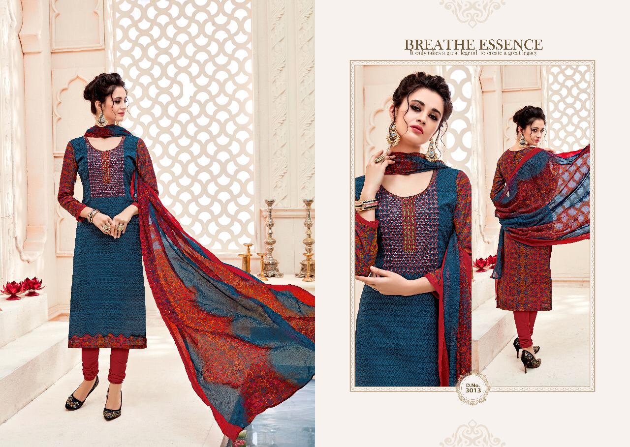 Nazakat Vol-4 By Ravi Creation 3013 To 3020 Series Beautiful Winter Suits Collection Stylish Fancy Colorful Casual Wear & Ethnic Wear Semi Cotton Printed With Embroidery Dresses At Wholesale Price