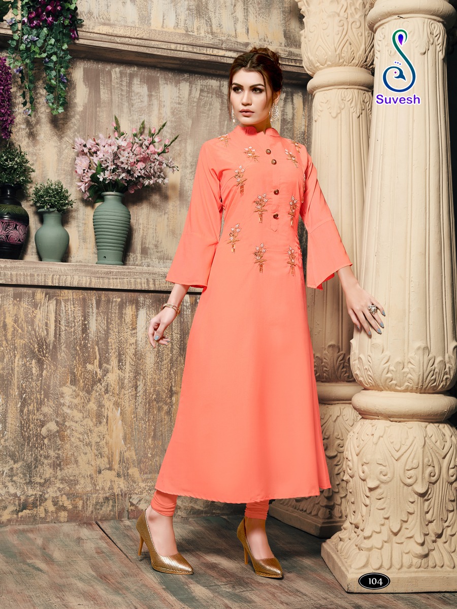 Nazam By Suvesh 101 To 106 Series Beautiful Colorful Stylish Fancy Casual Wear & Ethnic Wear & Ready To Wear Maslin Printed Kurtis At Wholesale Price