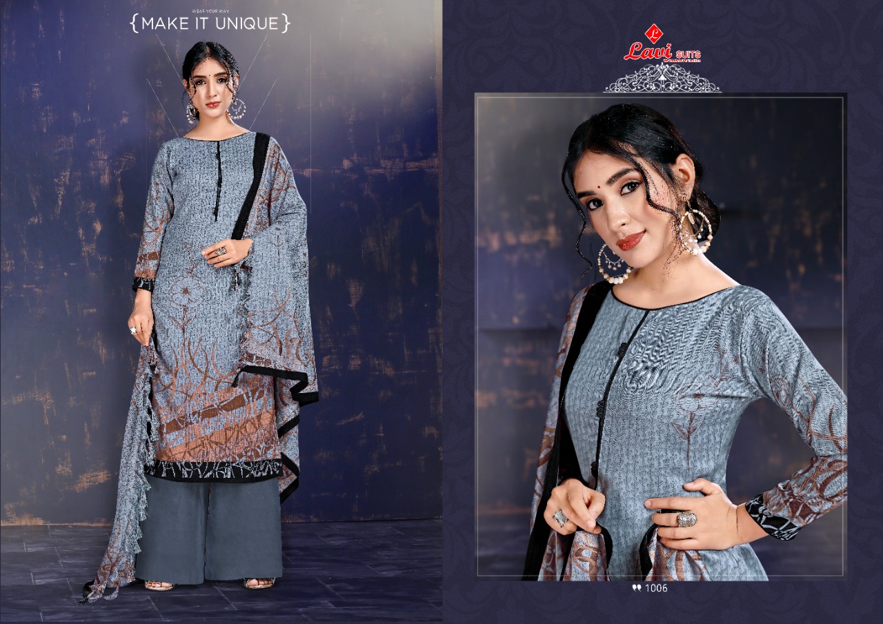 Nazmin By Lavi Suits 1001 To 1010 Series Designer Suits Collection Beautiful Stylish Fancy Colorful Party Wear & Occasional Wear Pashmina Digital Printed Dresses At Wholesale Price