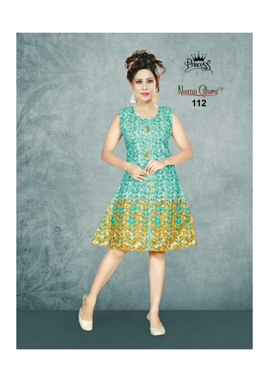 Neema Ghera By Princess 101 To 115 Series Beautiful Stylish Fancy Colorful Casual Wear & Ethnic Wear & Ready To Wear Cotton Printed Kurtis At Wholesale Price