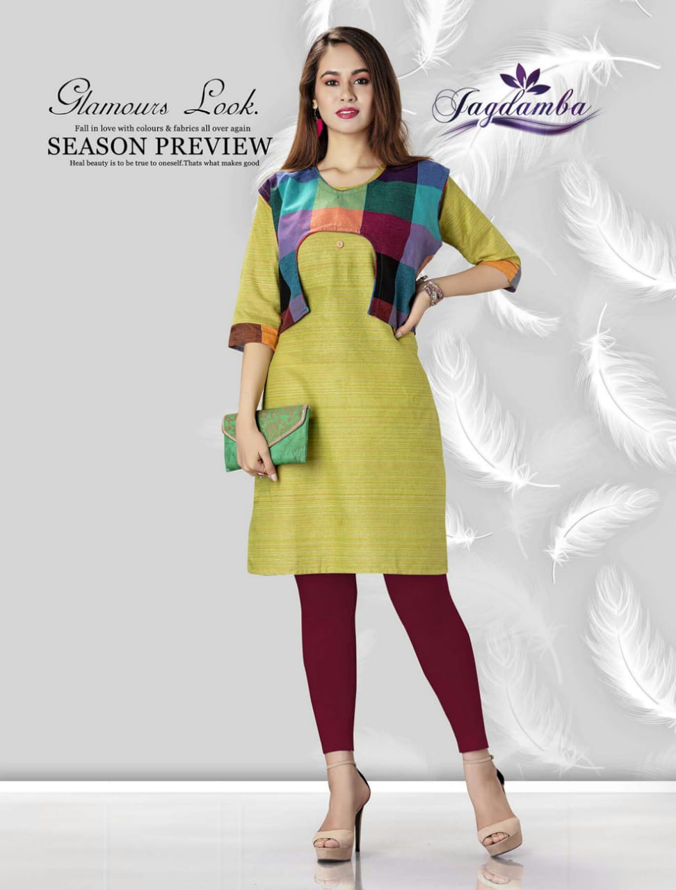 Nency By Jagdamba 01 To 08 Series Beautiful Stylish Colorful Fancy Party Wear & Ethnic Wear & Ready To Wear Heavy Cotton Printed Kurtis At Wholesale Price