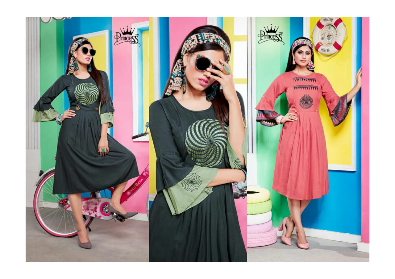 New Heer  By Princess 01 To 12 Series Beautiful Stylish Fancy Colorful Casual Wear & Ethnic Wear & Ready To Wear Rayon Slub With Belly Work Kurtis At Wholesale Price