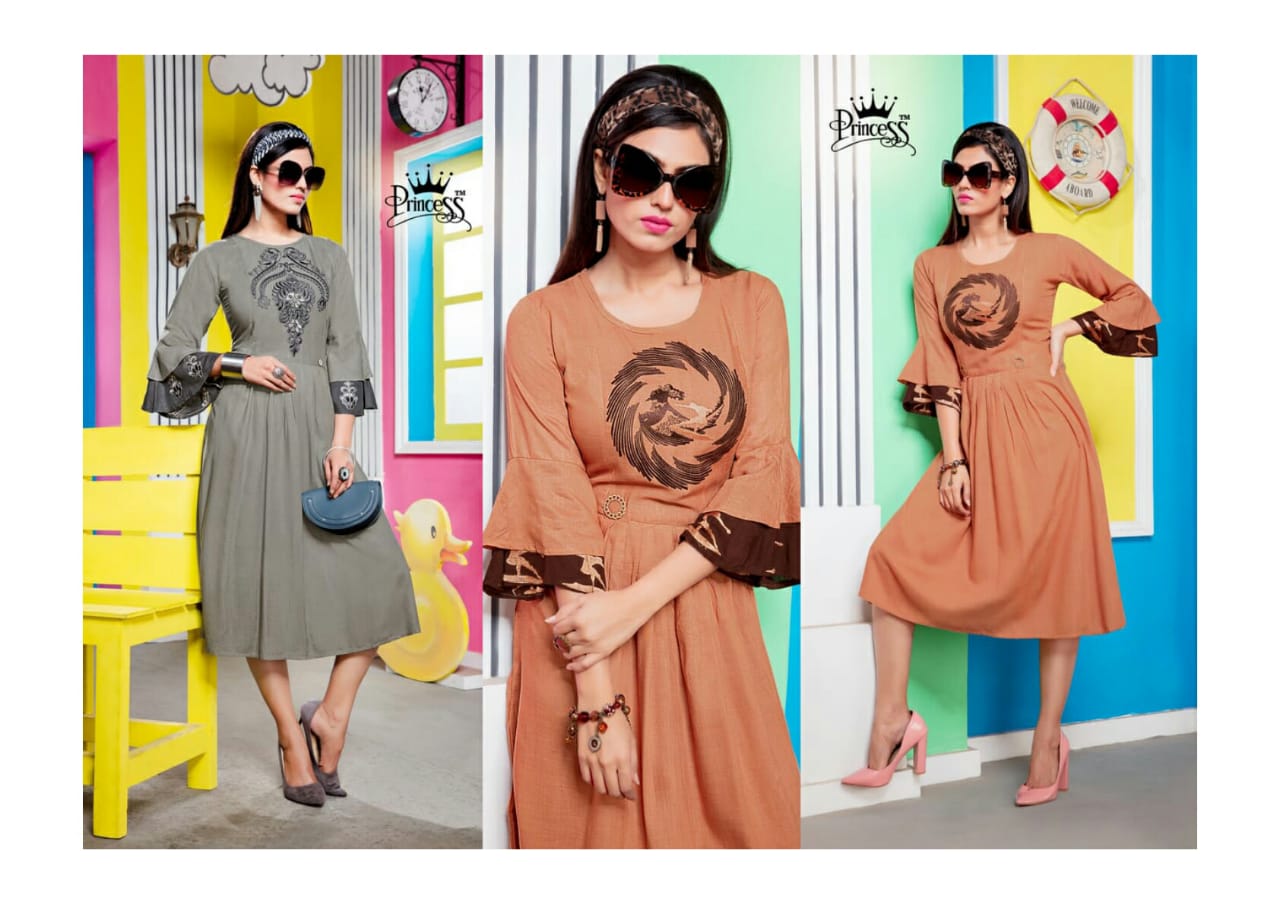 New Heer  By Princess 01 To 12 Series Beautiful Stylish Fancy Colorful Casual Wear & Ethnic Wear & Ready To Wear Rayon Slub With Belly Work Kurtis At Wholesale Price