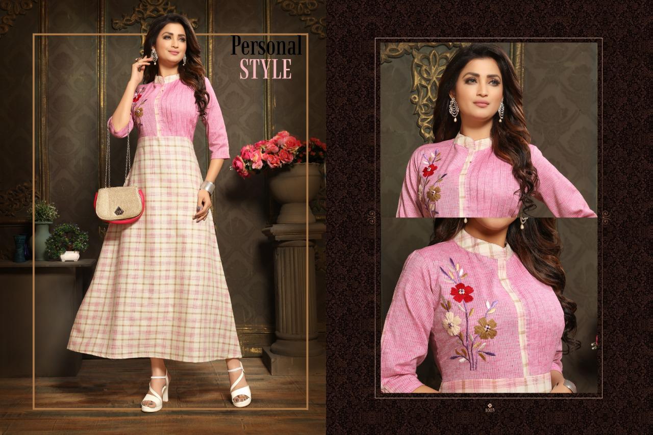 New York By 4u Fashion 1001 To 1004 Series Designer Beautiful Stylish Colorful Fancy Ready To Wear & Casual Wear & Ethnic Wear Handloom Cotton Kurtis At Wholesale Price