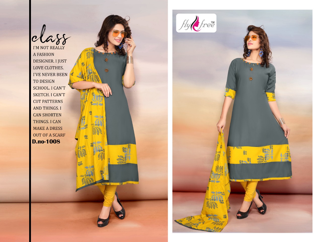 Nidhi By Fly Free 2801 To 2808 Series Beautiful Stylish Colorful Fancy Party Wear & Ethnic Wear & Ready To Wear Heavy Rayon Printed Kurtis & Dupattas At Wholesale Price