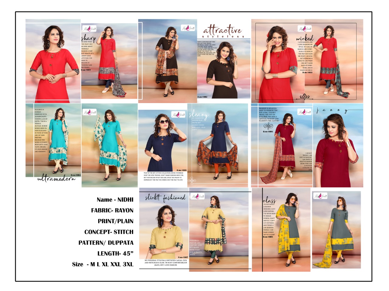 Nidhi By Fly Free 2801 To 2808 Series Beautiful Stylish Colorful Fancy Party Wear & Ethnic Wear & Ready To Wear Heavy Rayon Printed Kurtis & Dupattas At Wholesale Price