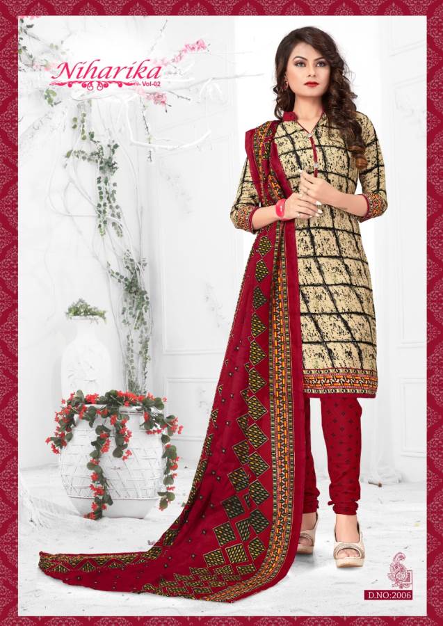 Niharika Vol-2 By Shree Bhairav 2001 To 2010 Series Indian Traditional Wear Collection Beautiful Stylish Fancy Colorful Party Wear & Occasional Wear Cotton Printed Dress At Wholesale Price