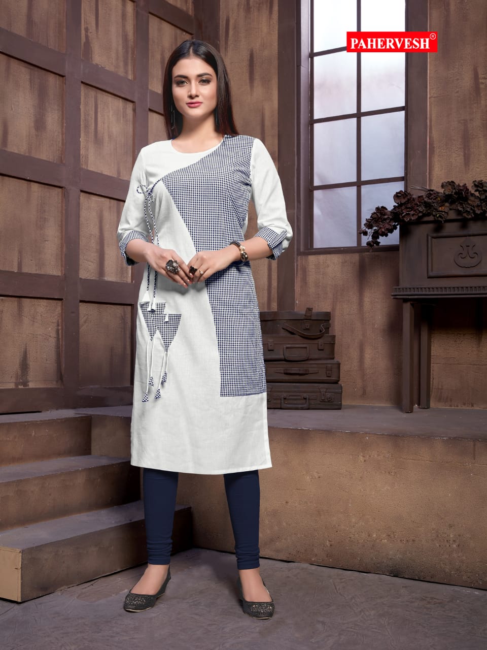 Niharika Vol-4 By Pahervesh Beautiful Designer Colorful Stylish Fancy Casual Wear & Ethnic Wear & Ready To Wear Cotton Flex Embroidered Kurtis At Wholesale Price