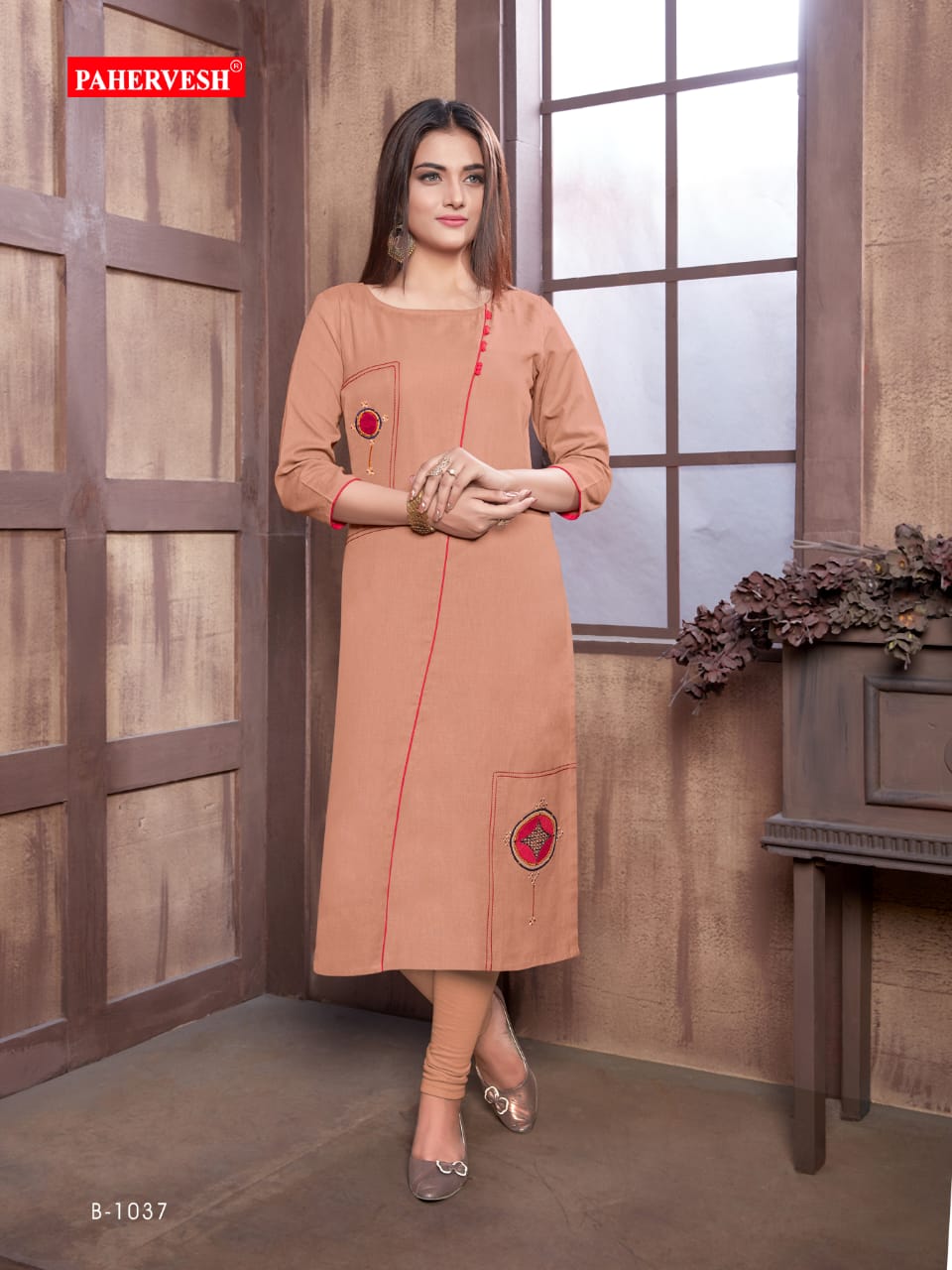 Niharika Vol-5 By Pahervesh  Beautiful Colorful Stylish Fancy Casual Wear & Ethnic Wear & Ready To Wear Cotton Flex Kurtis At Wholesale Price