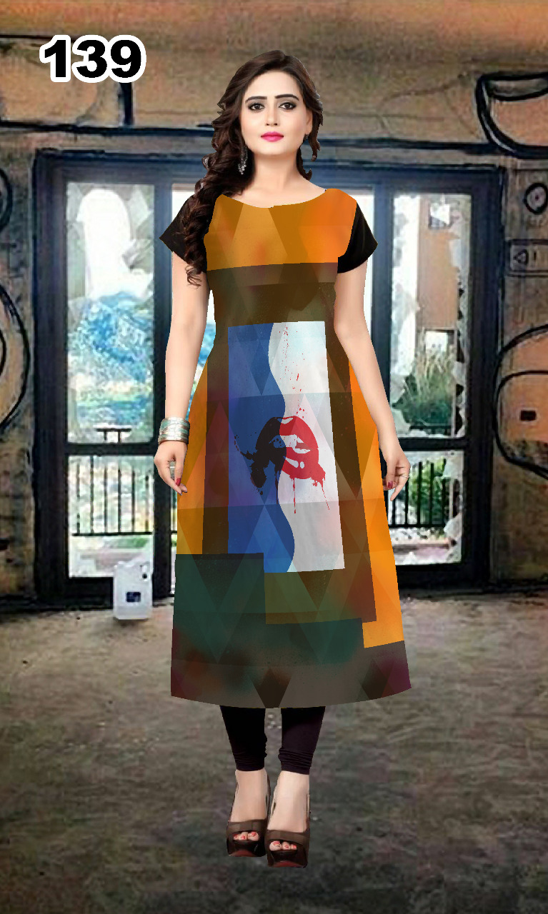 Crepe Kurtis - Crepe Printed Kurti Price, Manufacturers & Suppliers