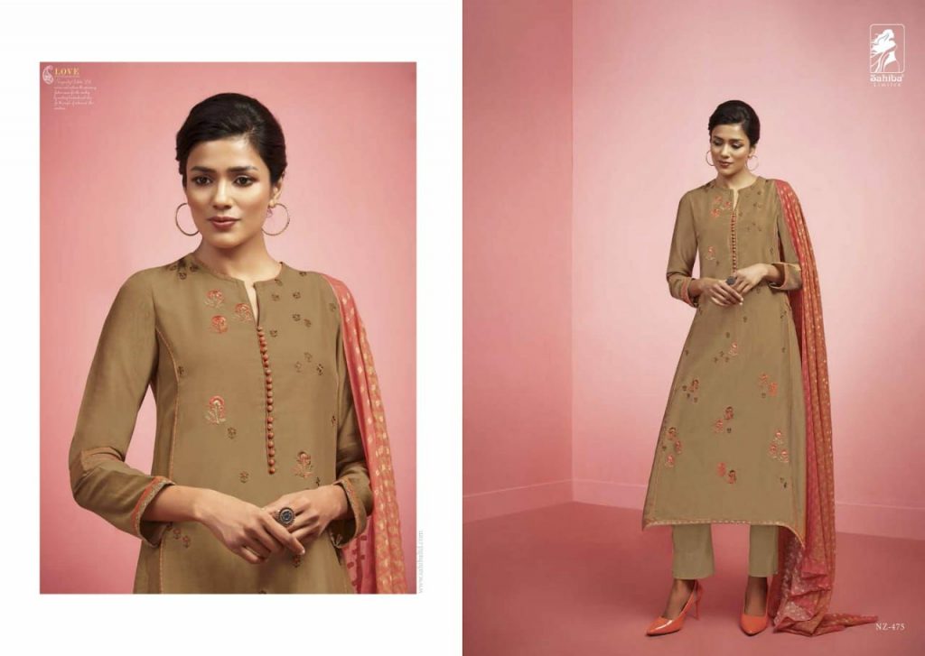 Nirzara By Sahiba Fabrics Designer Pakistani Suits Collection Beautiful Stylish Fancy Colorful Party Wear & Ethnic Wear South Silk Embroidered Dresses At Wholesale Price