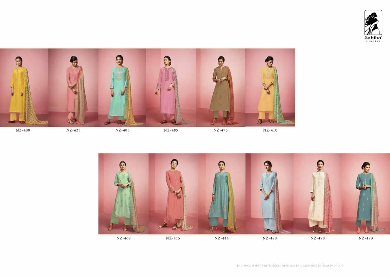 Nirzara By Sahiba Fabrics Designer Pakistani Suits Collection Beautiful Stylish Fancy Colorful Party Wear & Ethnic Wear South Silk Embroidered Dresses At Wholesale Price