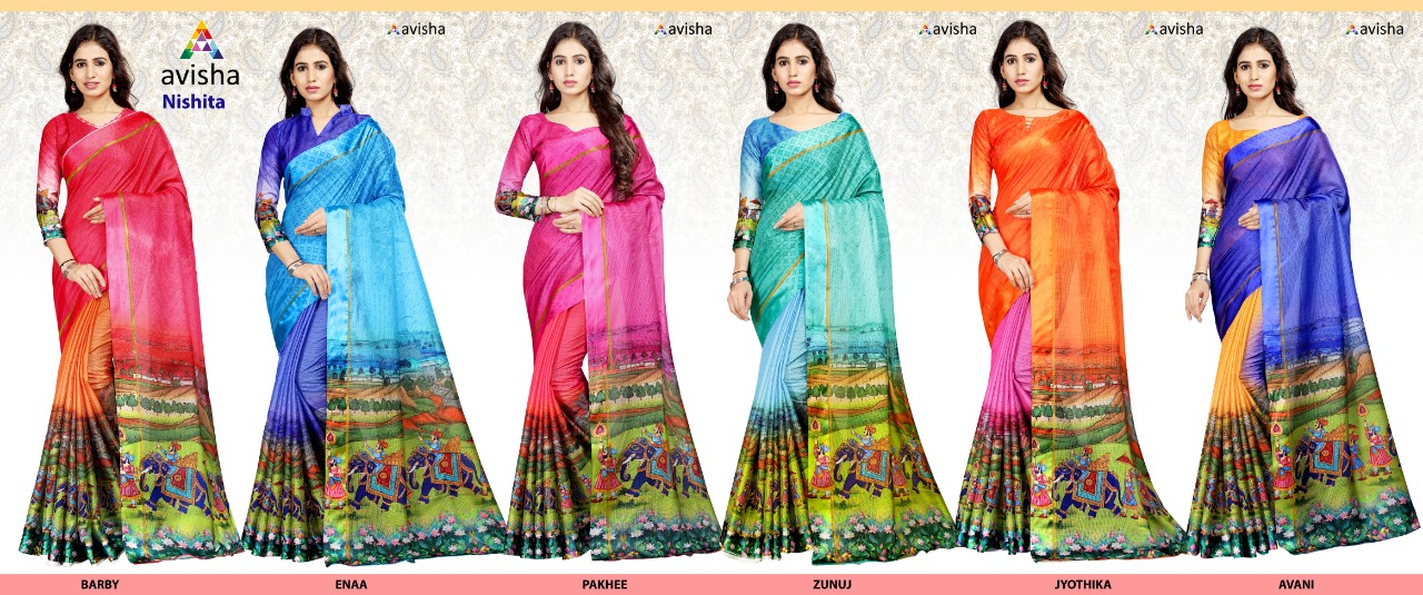 Nishita By Avisha Indian Traditional Wear Collection Beautiful Stylish Fancy Colorful Party Wear & Occasional Wear Tapadiya Checks Printed Sarees At Wholesale Price