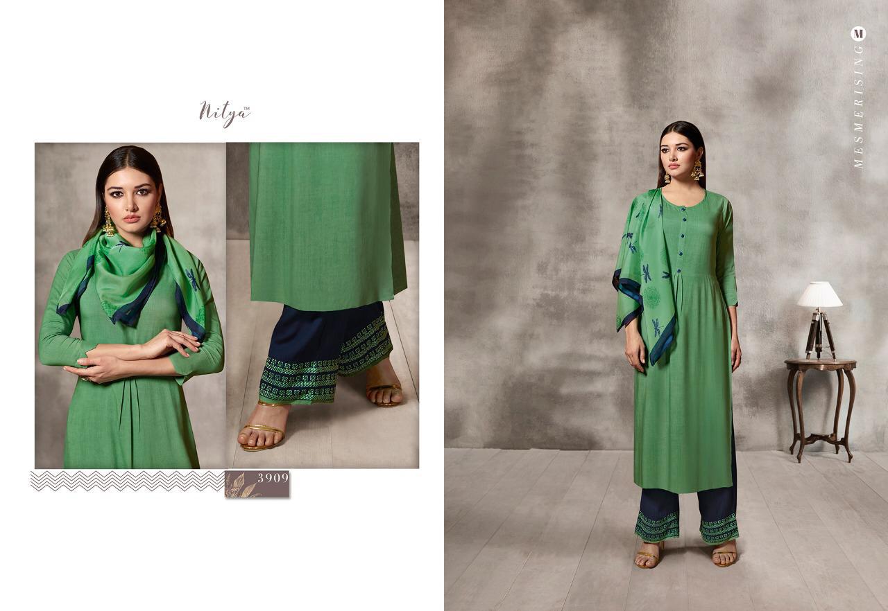 Nitya Vol-39 Nx Hit List By Lt Fabrics 3901 To 3909 Series Designer Collection Beautiful Stylish Fancy Colorful Party Wear & Occasional Wear Rayon Dresses At Wholesale Price