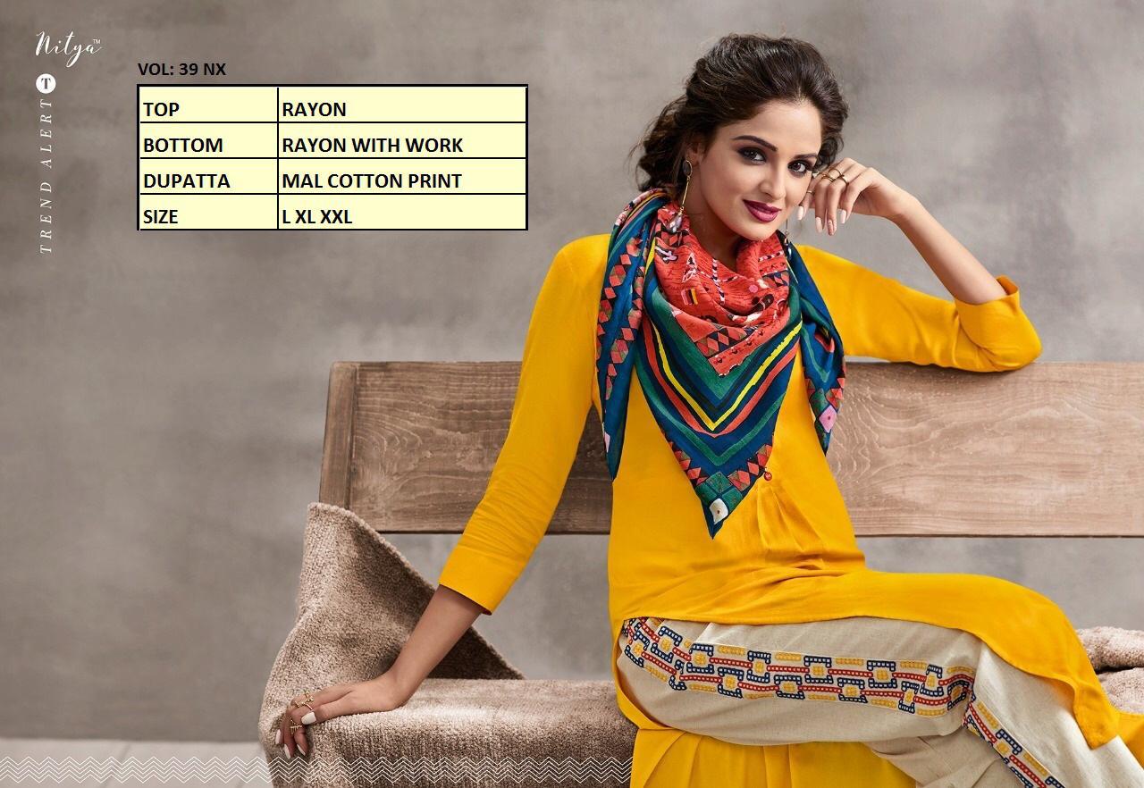Nitya Vol-39 Nx Hit List By Lt Fabrics 3901 To 3909 Series Designer Collection Beautiful Stylish Fancy Colorful Party Wear & Occasional Wear Rayon Dresses At Wholesale Price