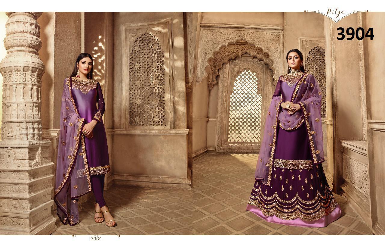 Nitya Hit Designs By Lt Fabric Suits Collection Beautiful Stylish Fancy Colorful Party Wear & Occasional Wear Satin Georgette Dresses At Wholesale Price