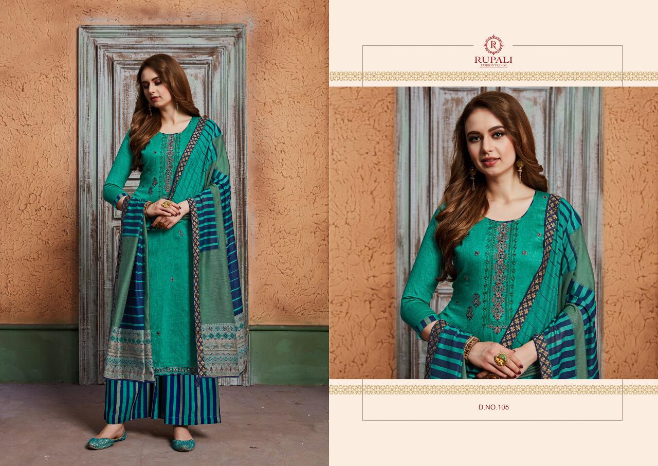 Noor-e-punjab By Rupali Fashion 1001 To 1006 Series Beautiful Suits Stylish Colorful Fancy Casual Wear & Ethnic Wear Heavy Jam Satin Embroidery Dresses At Wholesale Price