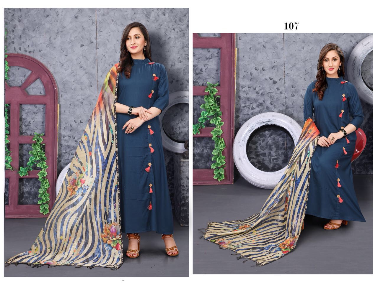 Noor By Jugnii 101 To 108 Series Stylish Colorful Fancy Beautiful Casual Wear & Ethnic Wear Plain Viscose Rayon Kurtis At Wholesale Price