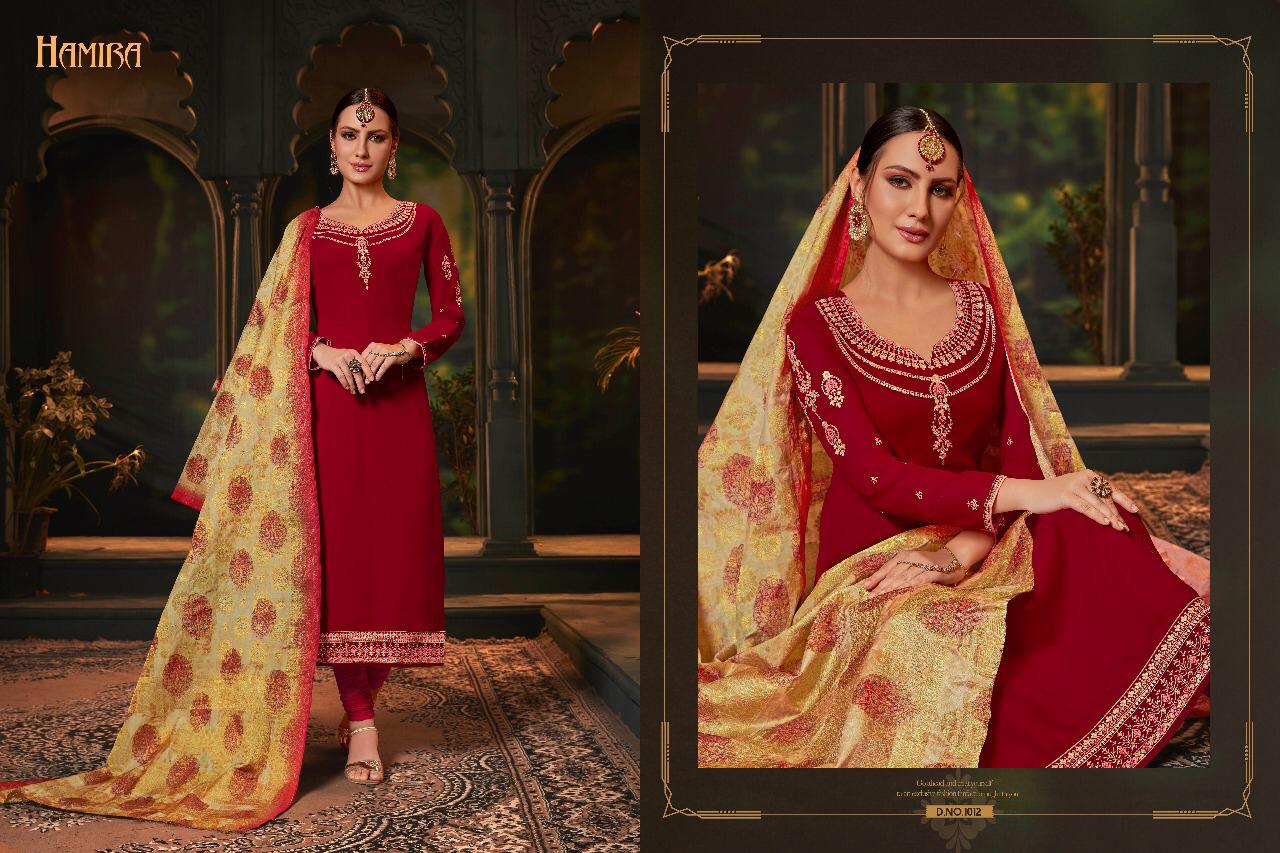 Noorani By Hamiba 1007 To 1012 Series Beautiful Suits Colorful Stylish Fancy Colorful Casual Wear & Ethnic Wear Georgette Embroidery Dresses At Wholesale Price