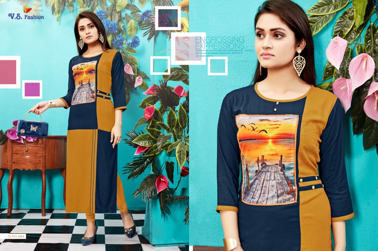 Note Book Vol-2 By Vs Fashion 1011 To 1018 Series Beautiful Colorful Stylish Fancy Casual Wear & Ethnic Wear & Ready To Wear Rayon Embroidered Kurtis At Wholesale Price