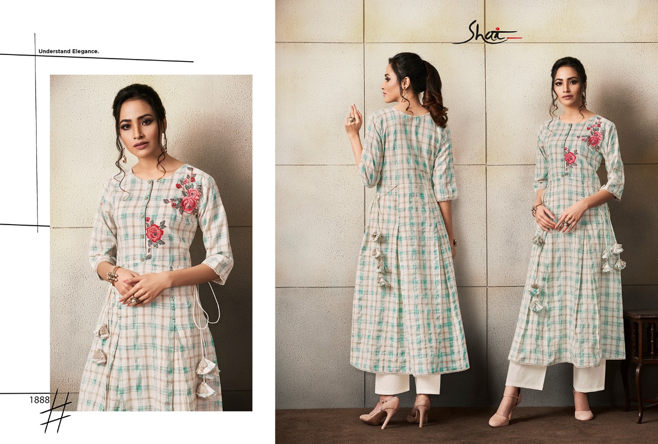 Notion By Shai Presents 1881 To 1891 Series Designer Beautiful Stylish Colorful Fancy Ready To Wear & Casual Wear & Ethnic Wear Pure Cotton Dyed With Palazzo Kurtis At Wholesale Price