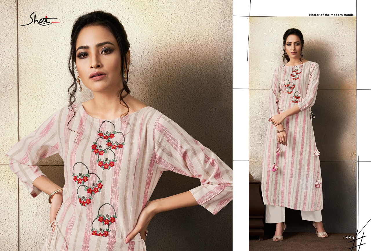 Notion By Shai Presents 1881 To 1891 Series Designer Beautiful Stylish Colorful Fancy Ready To Wear & Casual Wear & Ethnic Wear Pure Cotton Dyed With Palazzo Kurtis At Wholesale Price