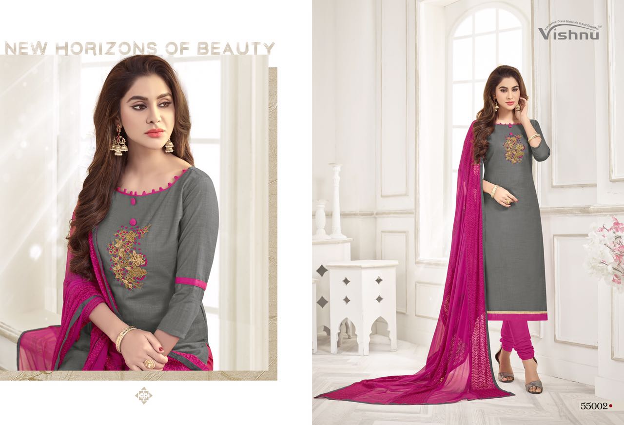 Noureen Vol-6 By Vishnu 55002 To 55012 Series  Beautiful Suits Stylish Fancy Colorful Casual Wear & Ethnic Wear Ruby Silk Cotton Dresses At Wholesale Price
