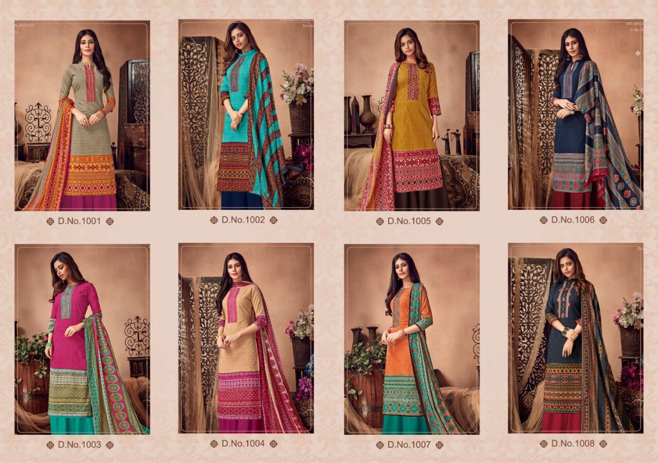 Nurani By Kapil Fabs 1001 To 1008 Series Indian Traditional Wear Collection Beautiful Stylish Fancy Colorful Party Wear & Occasional Wear Cambric Cotton Print With Self Embroidery Dress At Wholesale Price
