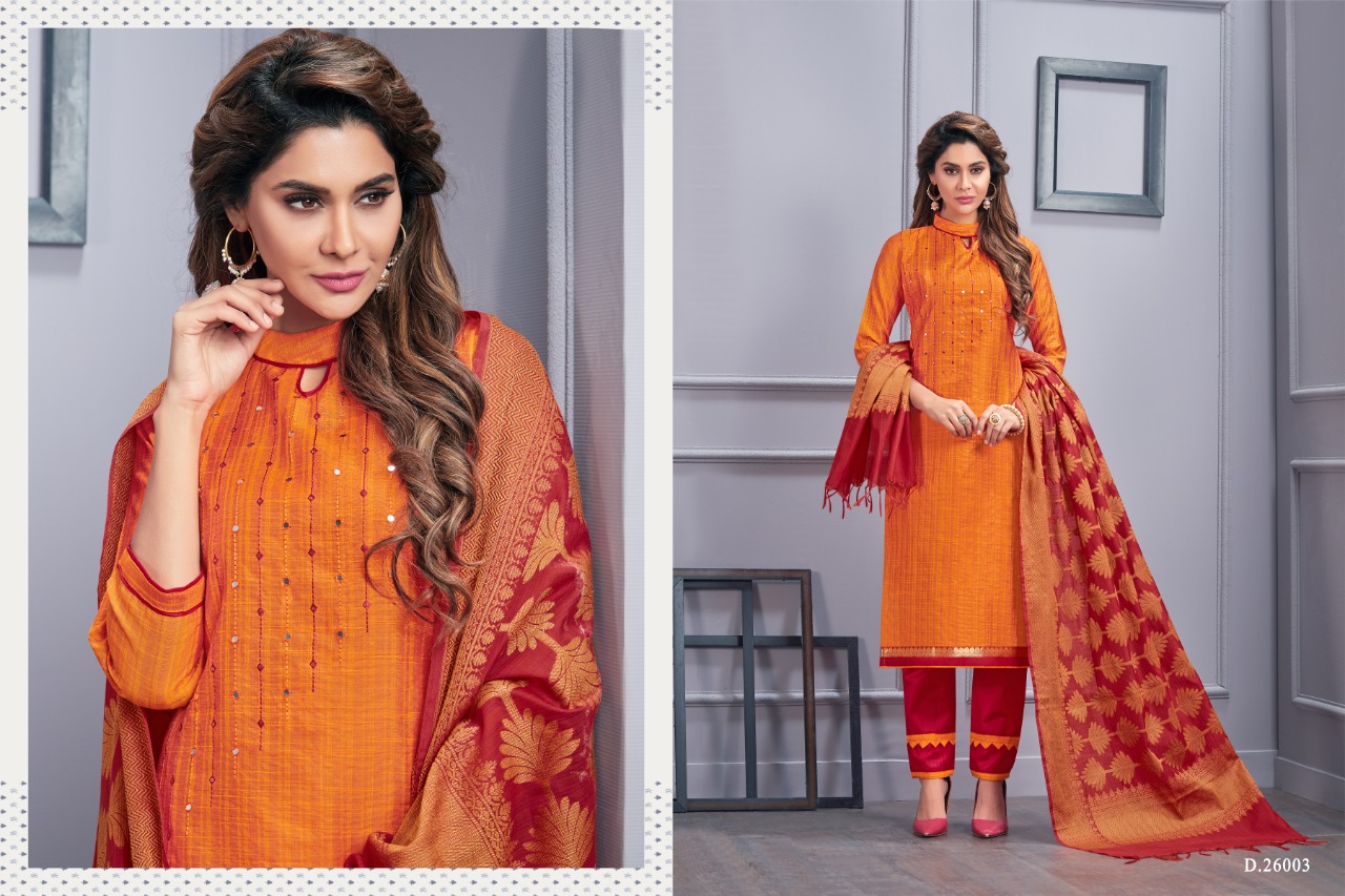 Nykaa By Raghav Royal 26001 To 26012 Series  Festive Suits Collection Beautiful Stylish Fancy Colorful Party Wear & Occasional Wear South Cotton Embroidery And Handwork Dresses At Wholesale Price