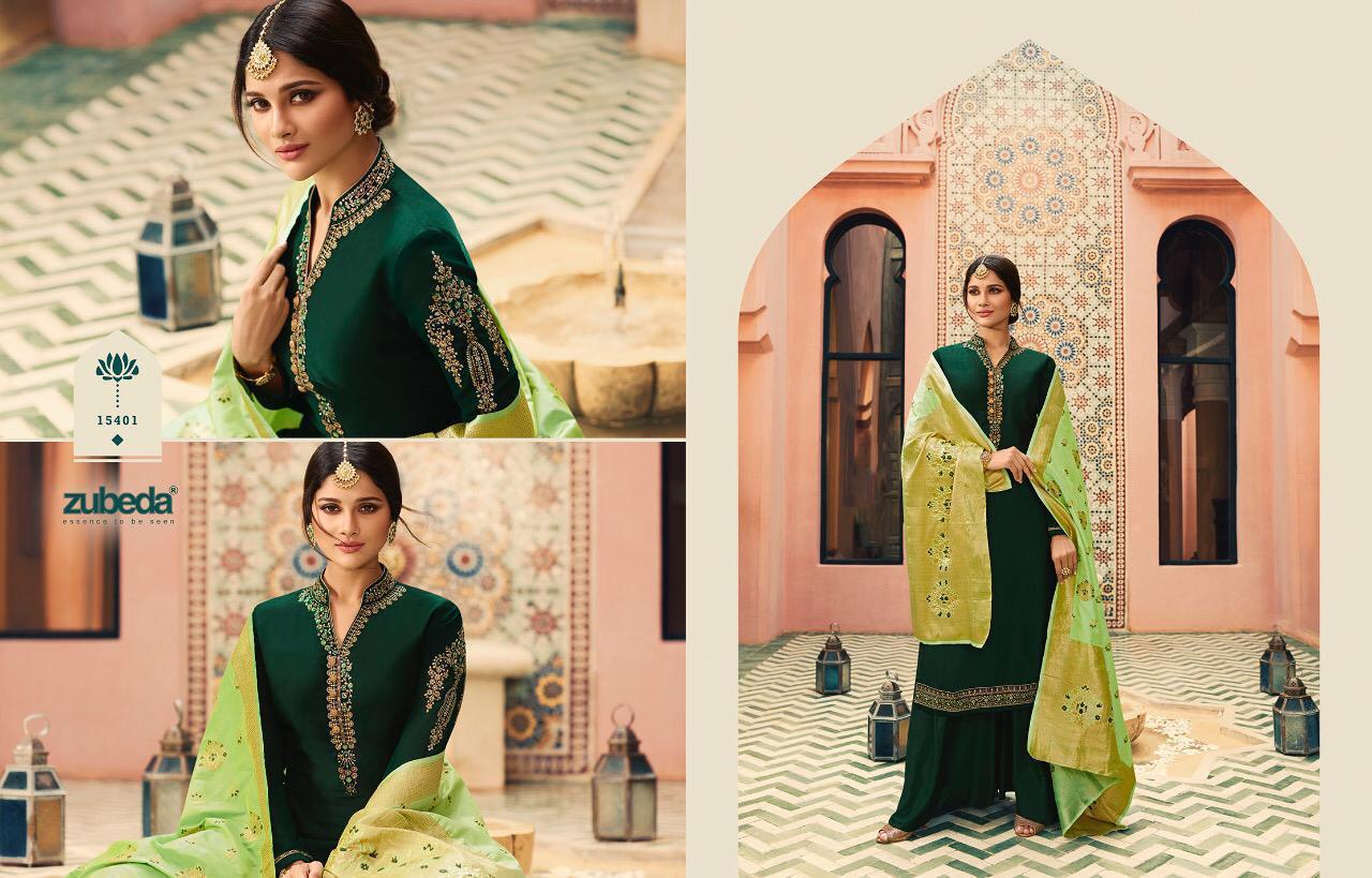 Nyra Banrasi Dupatta Vol-2 By Zubeda 15401 To 15408 Series Designer Suits Collection Beautiful Stylish Fancy Colorful Party Wear & Occasional Wear Stain Georgette Embroidered Dresses At Wholesale Price