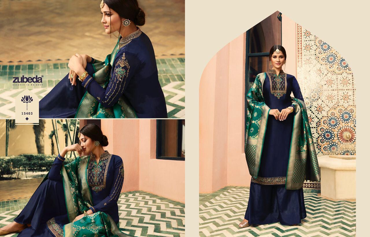 Nyra Banrasi Dupatta Vol-2 By Zubeda 15401 To 15408 Series Designer Suits Collection Beautiful Stylish Fancy Colorful Party Wear & Occasional Wear Stain Georgette Embroidered Dresses At Wholesale Price