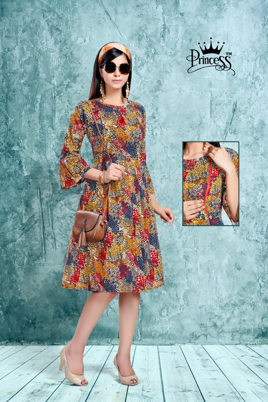 Olive Look By Princess 01 To 12 Series Beautiful Colorful Stylish Fancy Casual Wear & Ethnic Wear & Ready To Wear Heavy Rayon Printed Kurtis At Wholesale Price