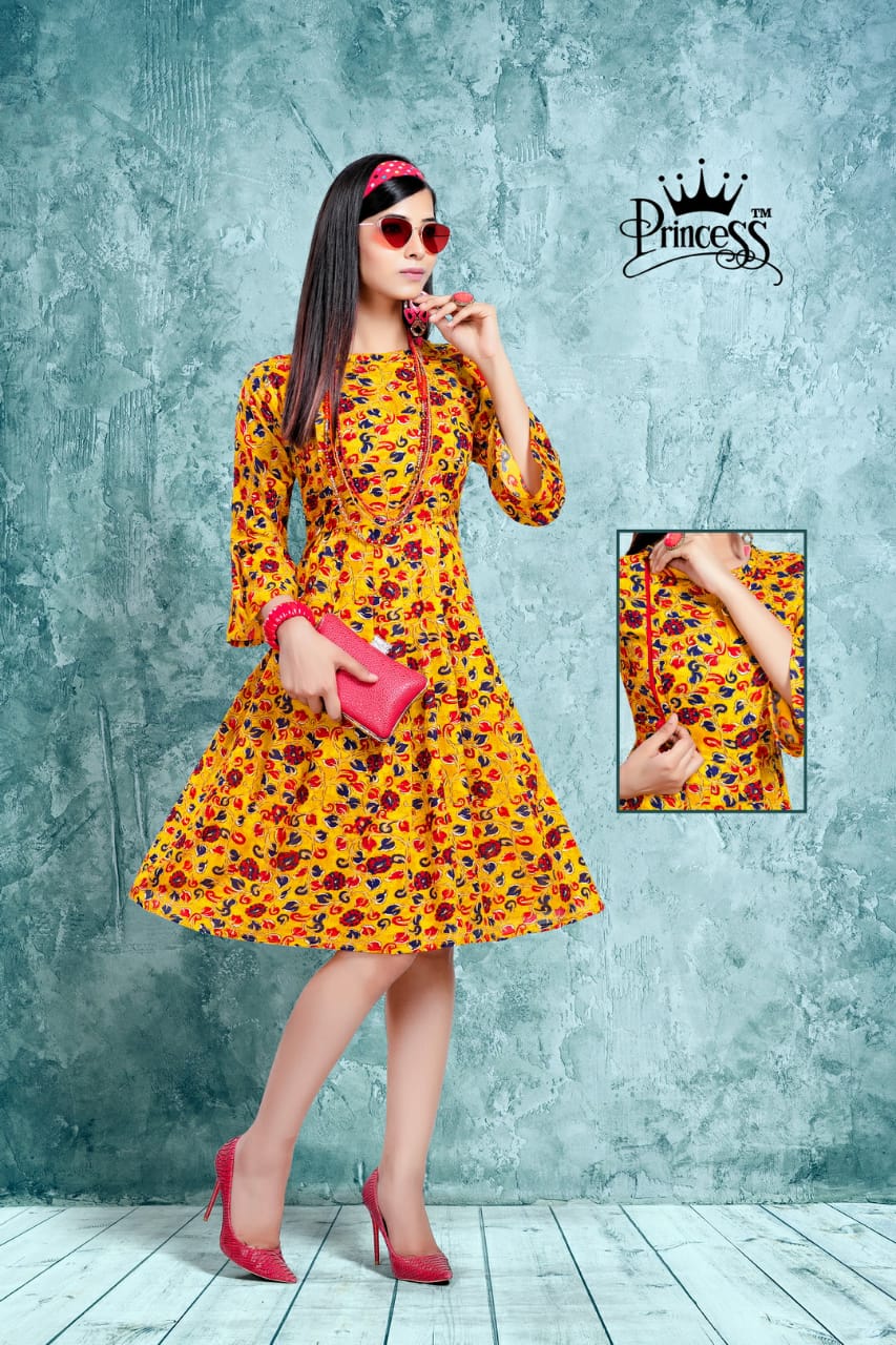 Olive Look By Princess 01 To 12 Series Beautiful Colorful Stylish Fancy Casual Wear & Ethnic Wear & Ready To Wear Heavy Rayon Printed Kurtis At Wholesale Price