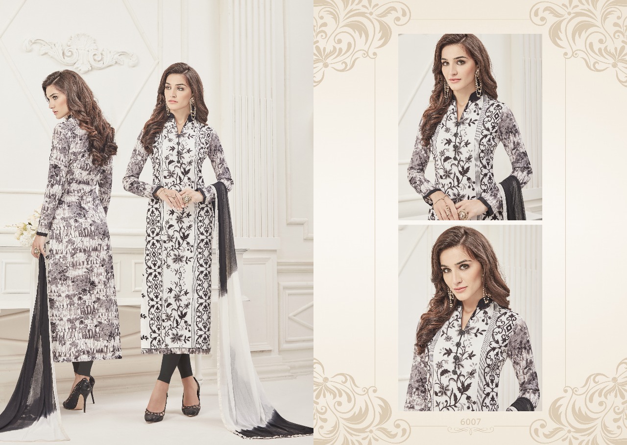 Ortizza Vol-5 By Kalapriya 6003 To 6008 Series Designer Beautiful Stylish Fancy Colorful Party Wear & Ethnic Wear Pure Lawn Embroidered Dresses At Wholesale Price