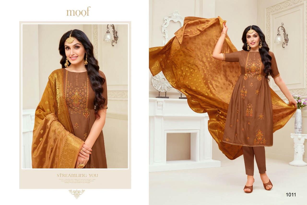 Padmavati Vol-7 By Moof Fashion 1008 To 1012 Beautiful Designer Suits Colorful Stylish Fancy Casual Wear & Ethnic Wear Jam Cotton With Work Dresses At Wholesale Price