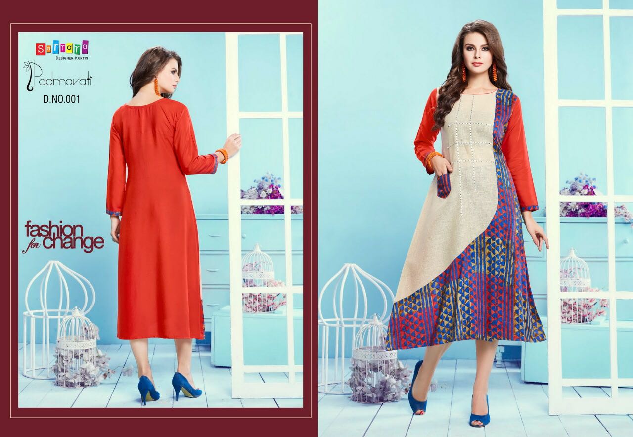 Padmavati By Sarrara 001 To 010 Series Designer Beautiful Stylish Fancy Colorful Casual Wear Ethnic Wear Summer Collection Heavy Rayon Printed Kurtis At Wholesale Price